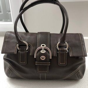Coach Brown Leather Soho Buckle Satchel